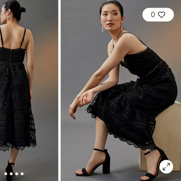 Slim lace midi dress Anthropologie - Picture 3 of 11